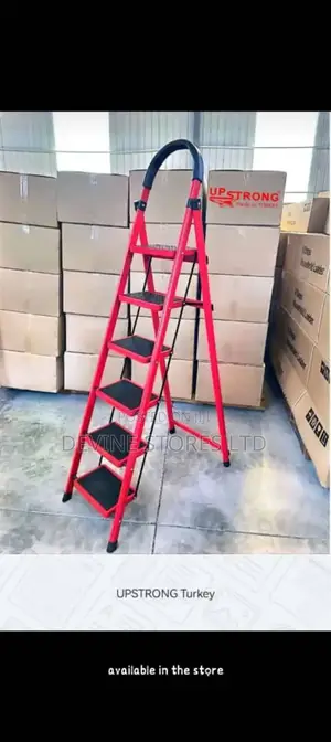 6 Steps Double Sided Red a Ladder