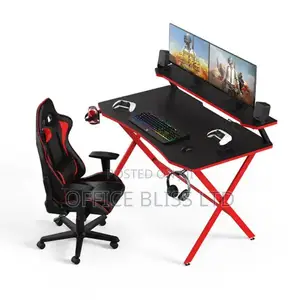 1.2m E Sport Gaming Table Double Deck and Gaming Chair