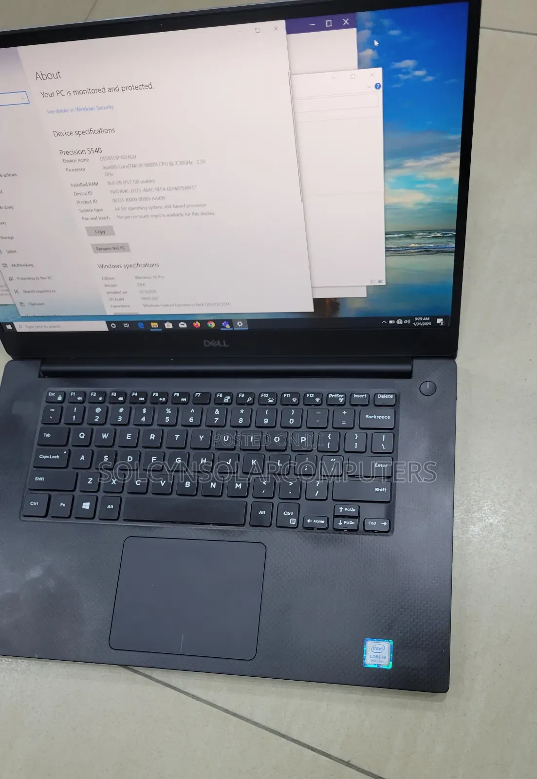 Laptop Dell Precision 5540 16GB Intel Core I9 SSD 512GB