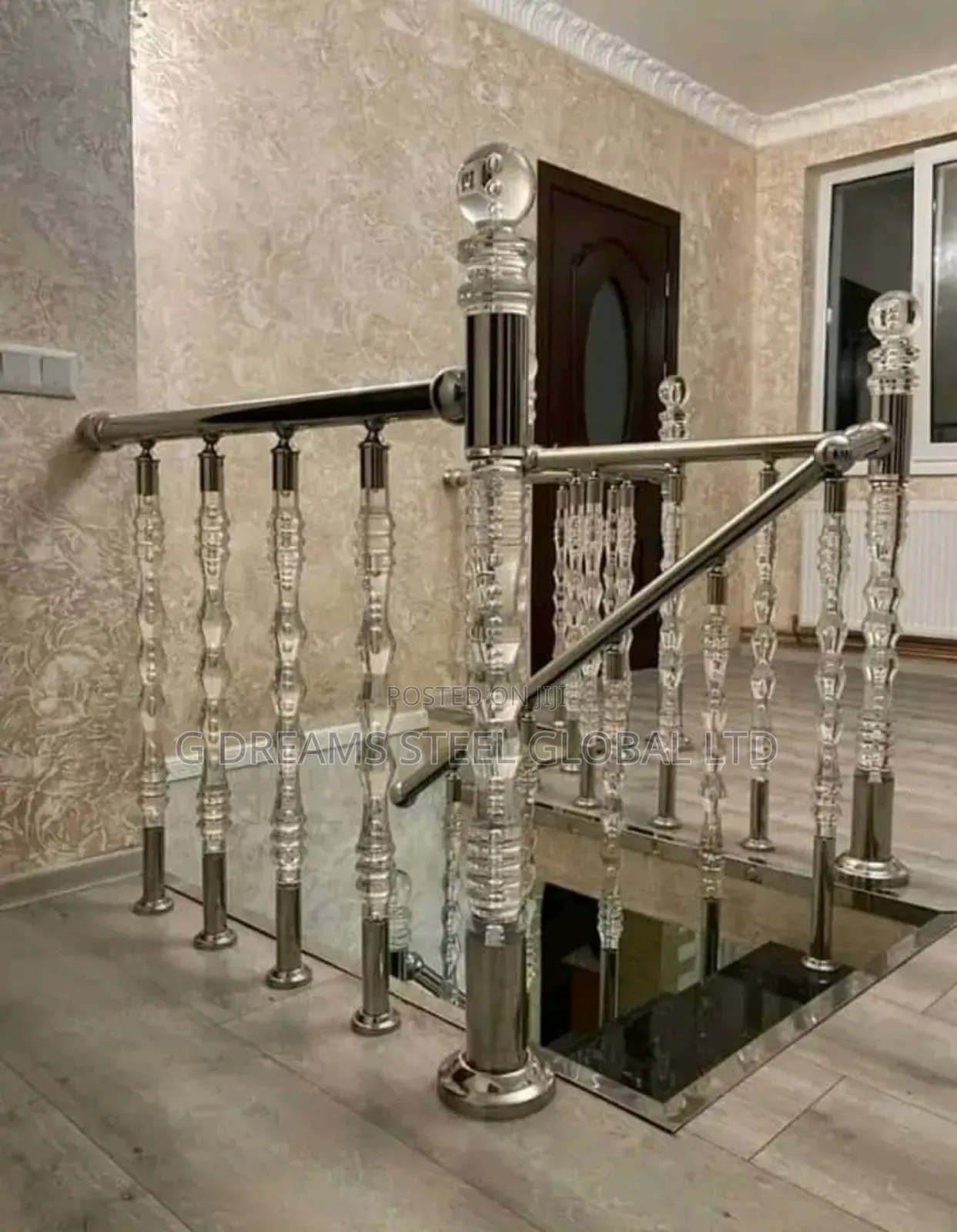 Crystal Gold and Silver Handrails