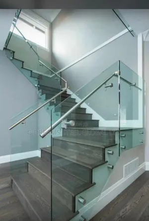 White Glass for Stairs