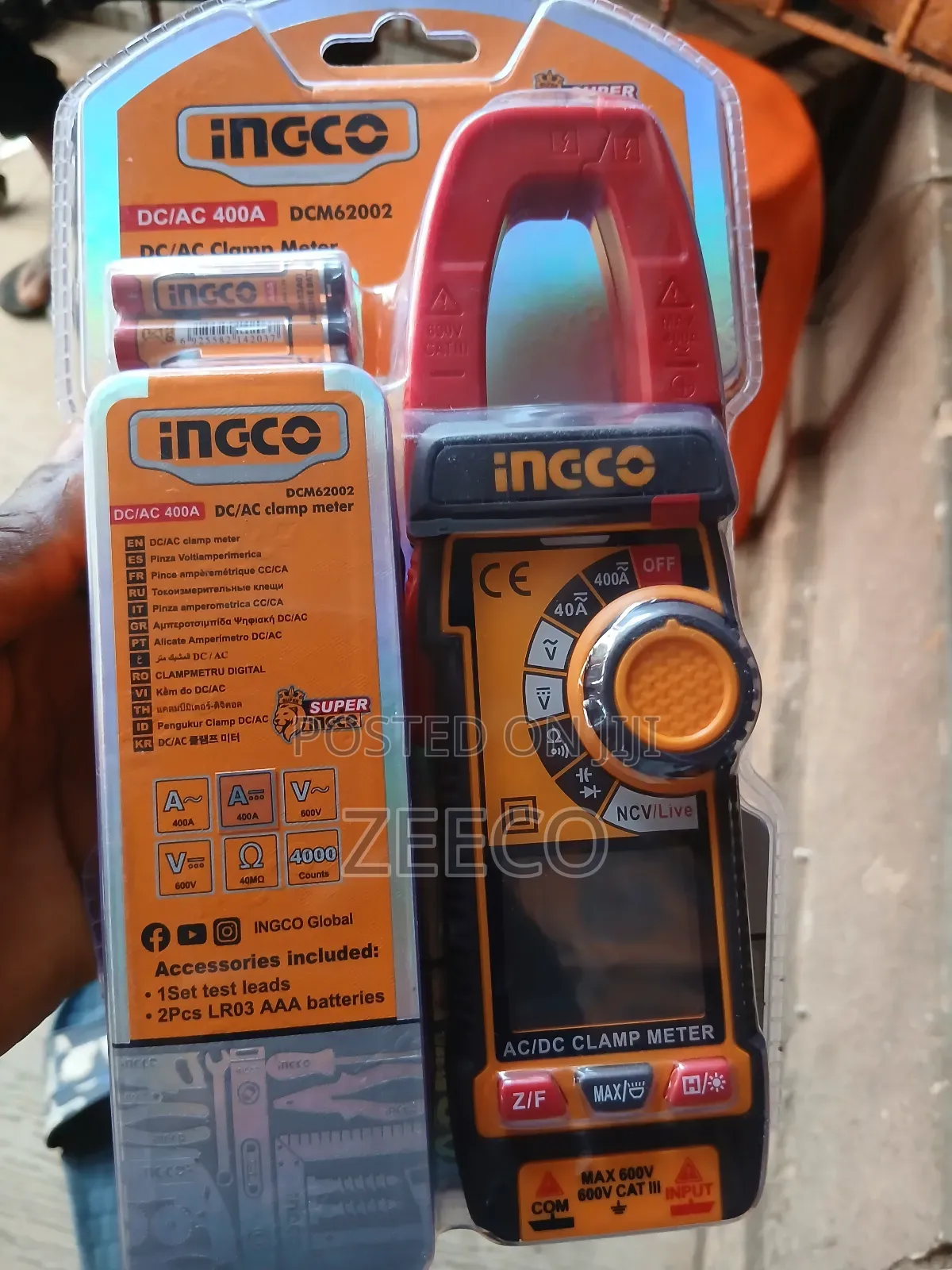 DC/AC Clamp Meter 400A