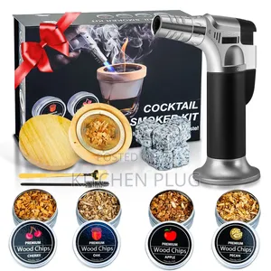 Cocktail Smoker Kit With Torch, 4 Flavours Wood Chips,