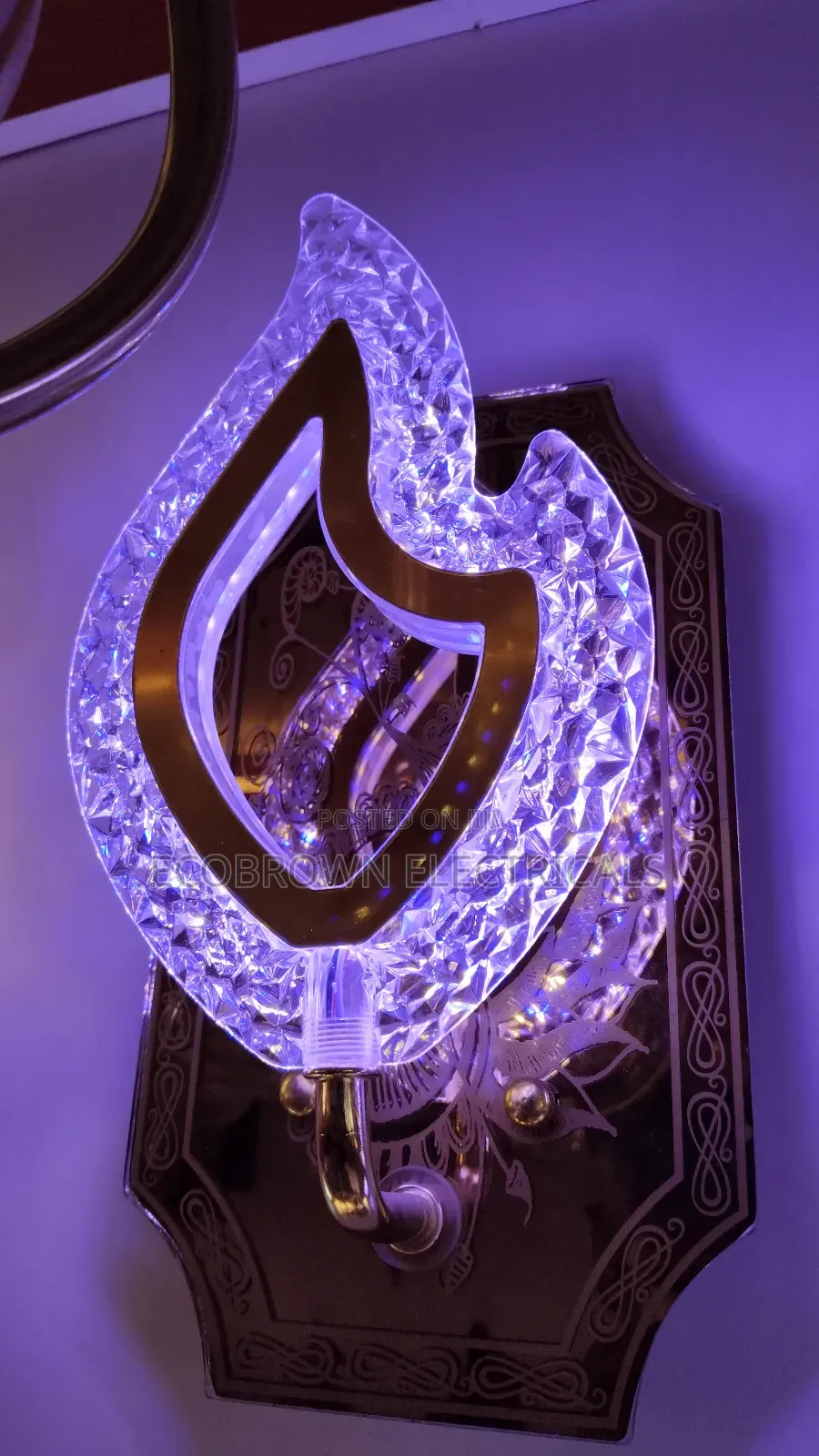 Crystal Wall Brackets Light Multiple Color Changing Light