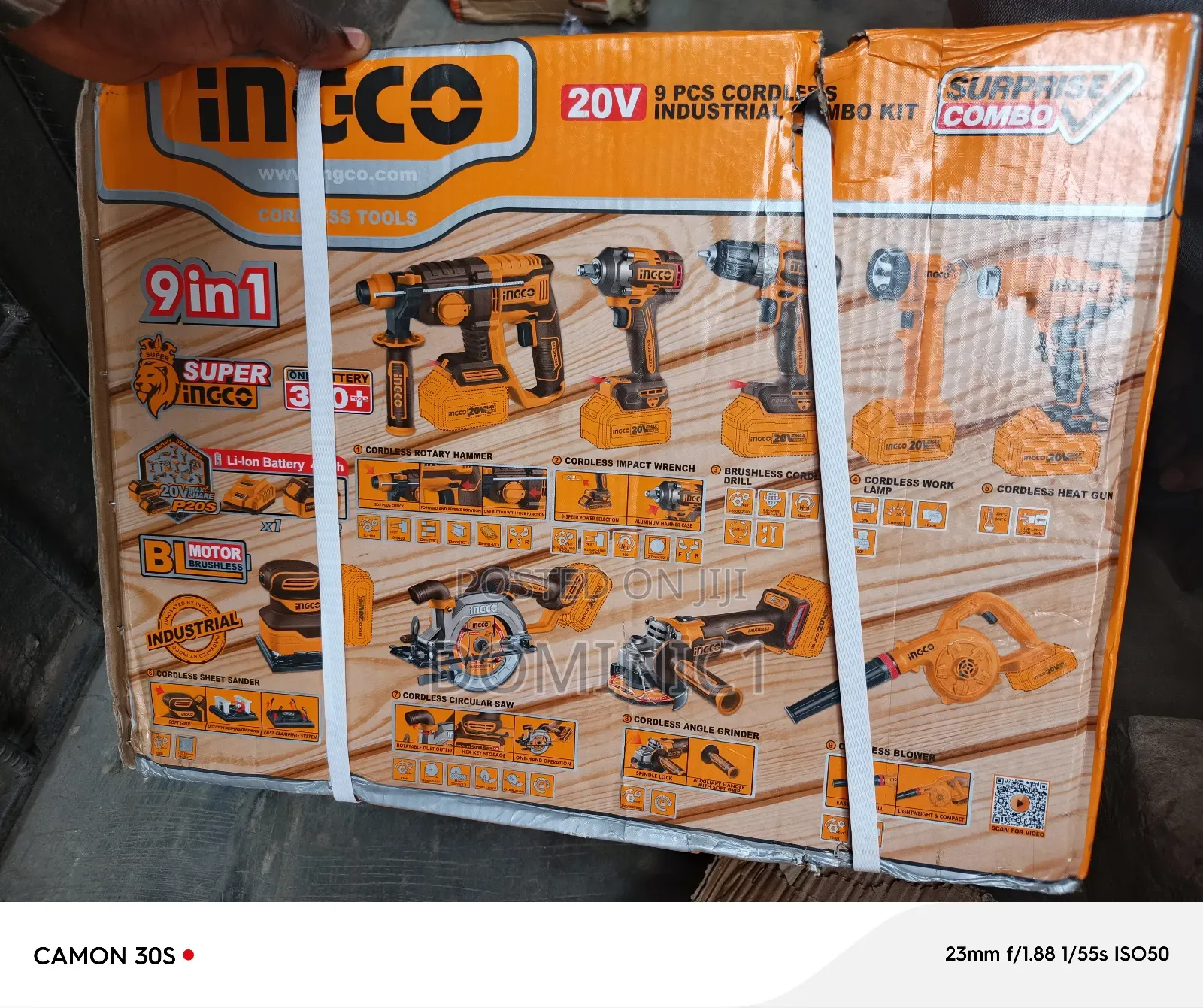 Ingco Cordless Tools Set 9 In 1