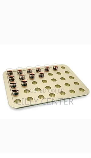Portable Gold- Tone Communion Tray
