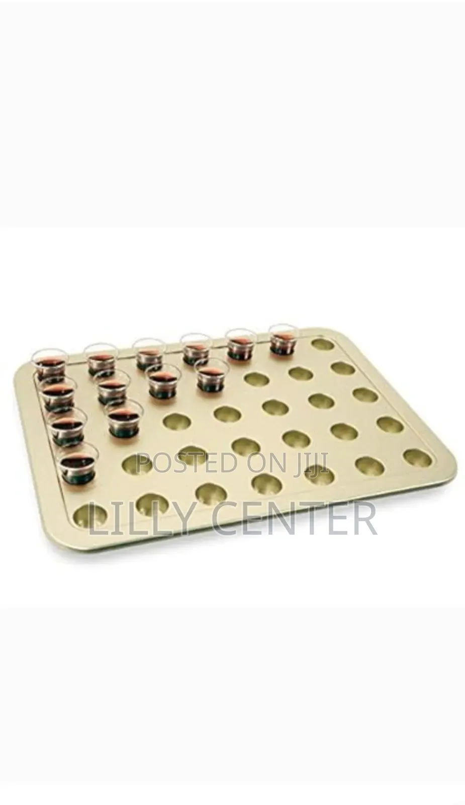 Portable Gold- Tone Communion Tray