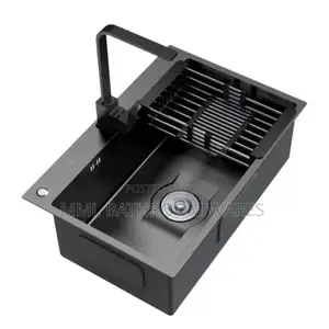 Kitchen Sinks Black Single Bowl Kitchen Sink With Faucets