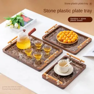 New Bamboo Portable Tea Tray Set