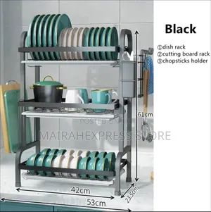 3 Layers Thickened Stainless Steel Multiple Dish Rack