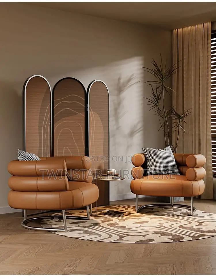 New Modern Luxury Leather Single Sofa Chair