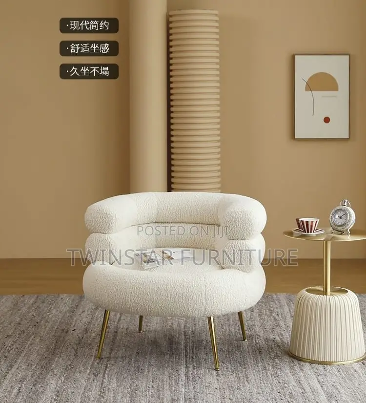 New Modern Luxury Fabric Single Sofa Chair