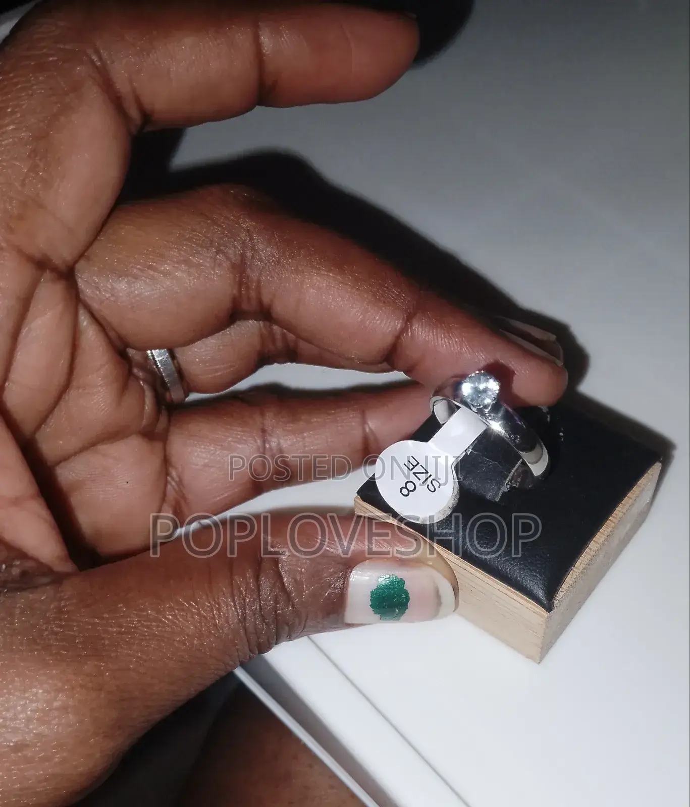 Non Fade Titanium Engagement Ring