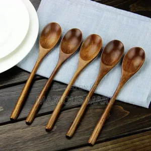 Quality Wooden Table Spoon - 12 Pieces
