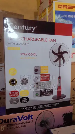 18” Century Rechargeable Fan That Lasts Up-to 7-10 Hours