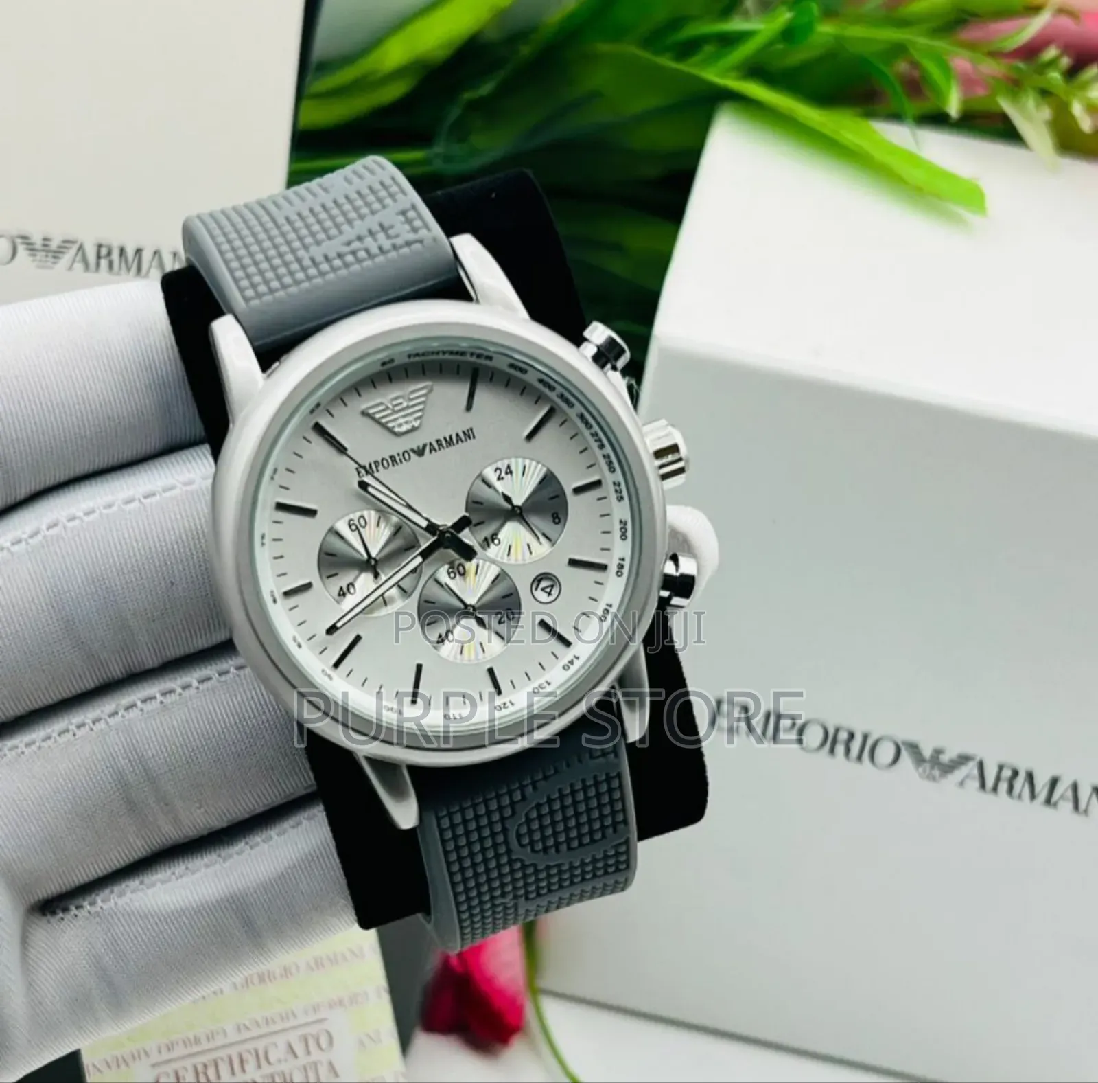 Emporio Armani "Chronograph-Rubber_strap