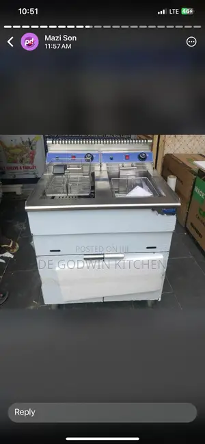 Photo - Standing Gas Deep Fryer 2tank 2 Basket