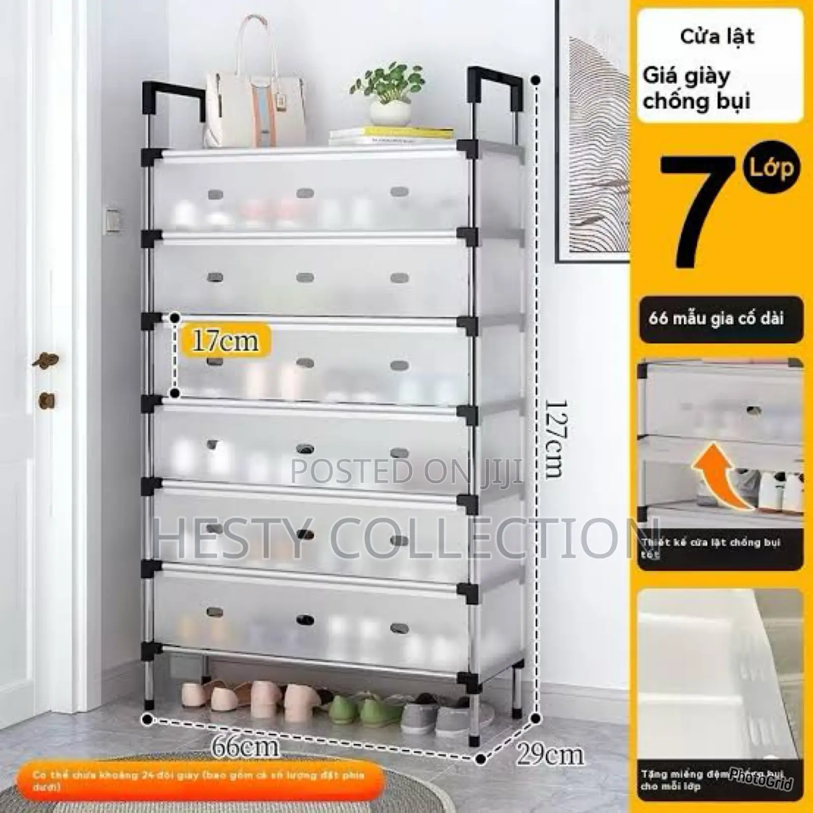 7 Layers Steps Dustproof Cover Shoe Rack