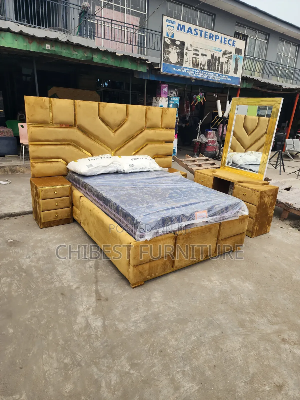 Padded Queen Size Bed Stand.