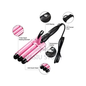 Hair Straightener With Three Barrels