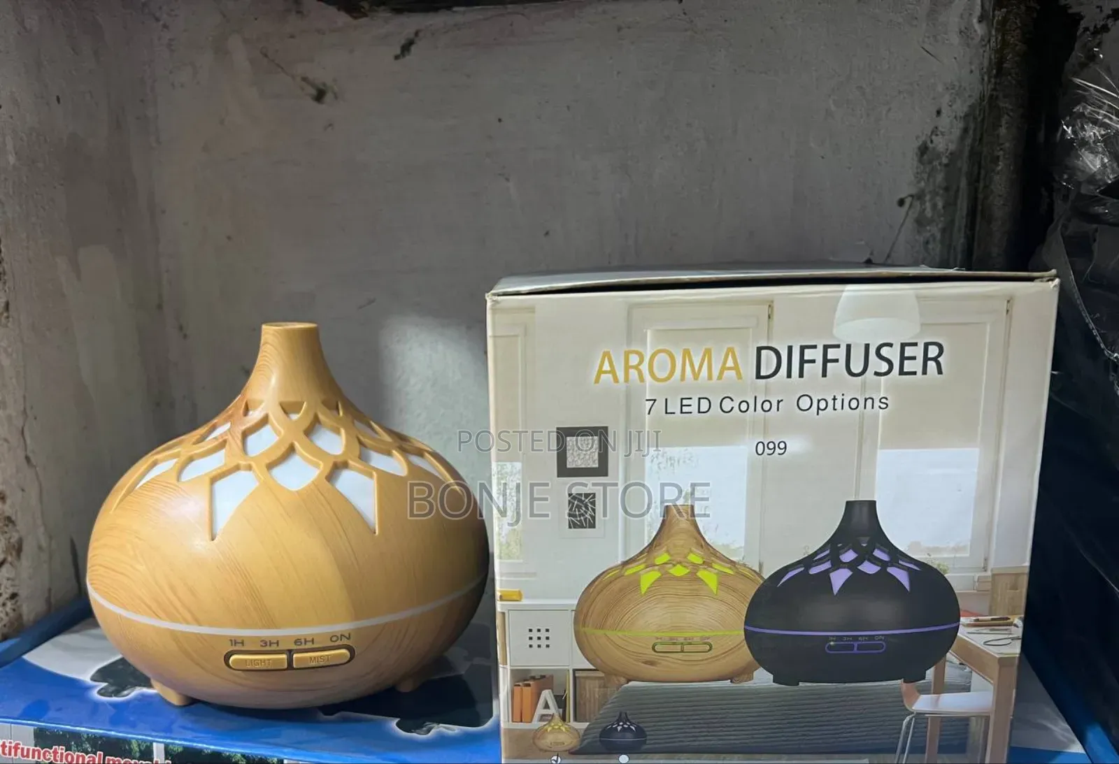 Diffuser Humidifier With 7 LED LIGHT - 500ml + 1 Free Oil