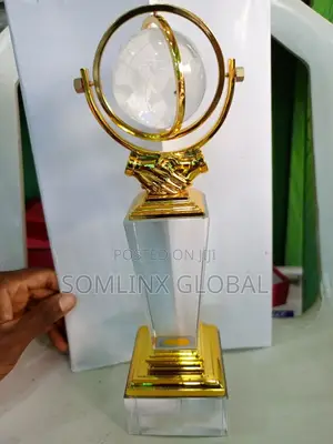 Crystal Trophy Plaque 23