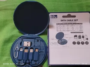 60W Data Cable Set - Multifunction Connectors, Fast Charging