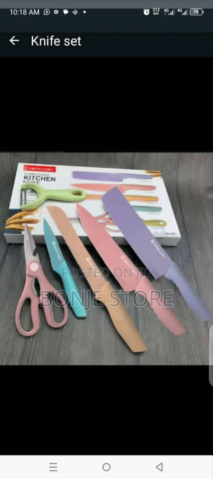 Corrugated Kitchen Knife Set - 6 Pieces