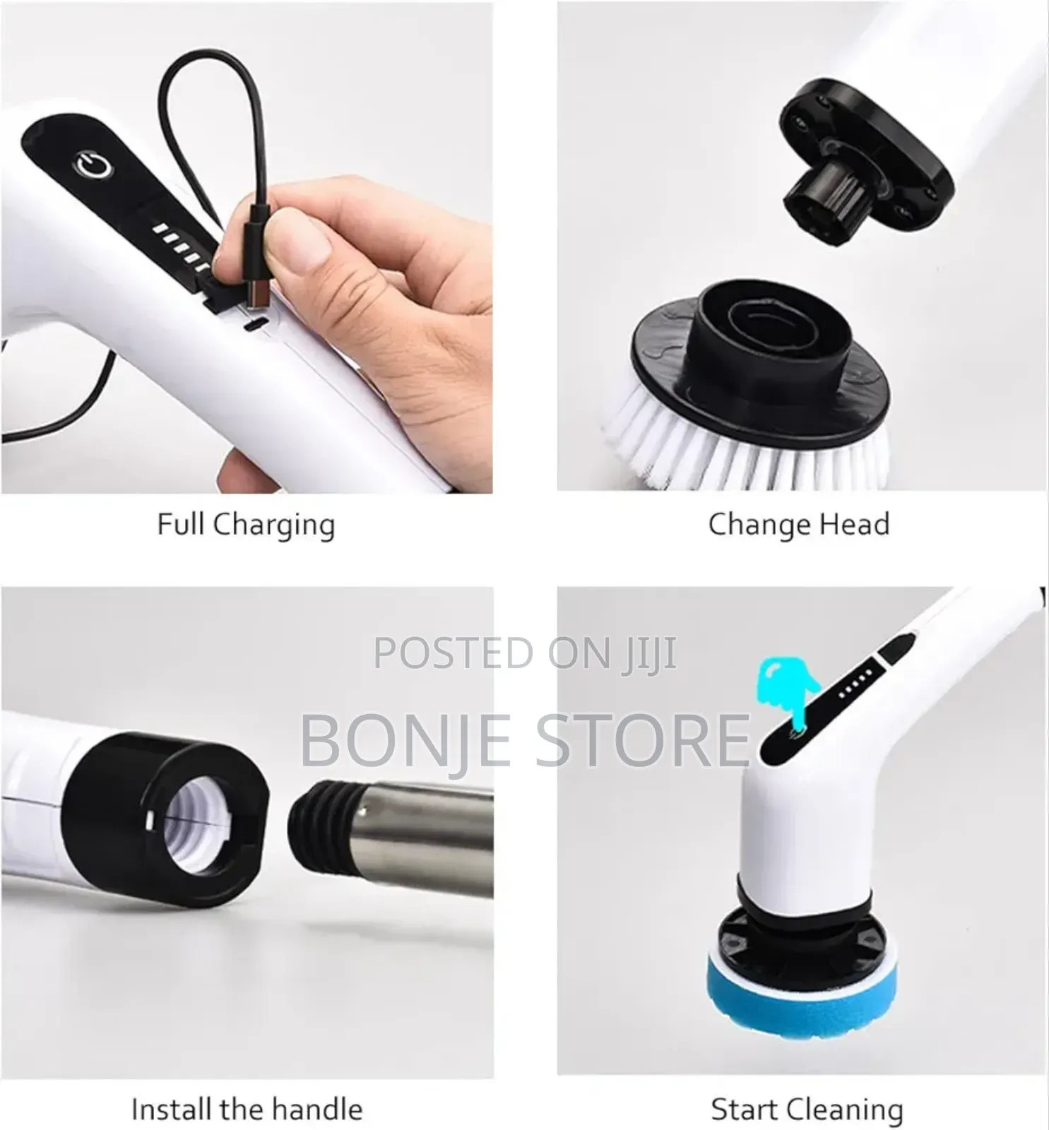 7 in 1 Electric Spin Scrubber - 7 Replaceable Cleaning Brush
