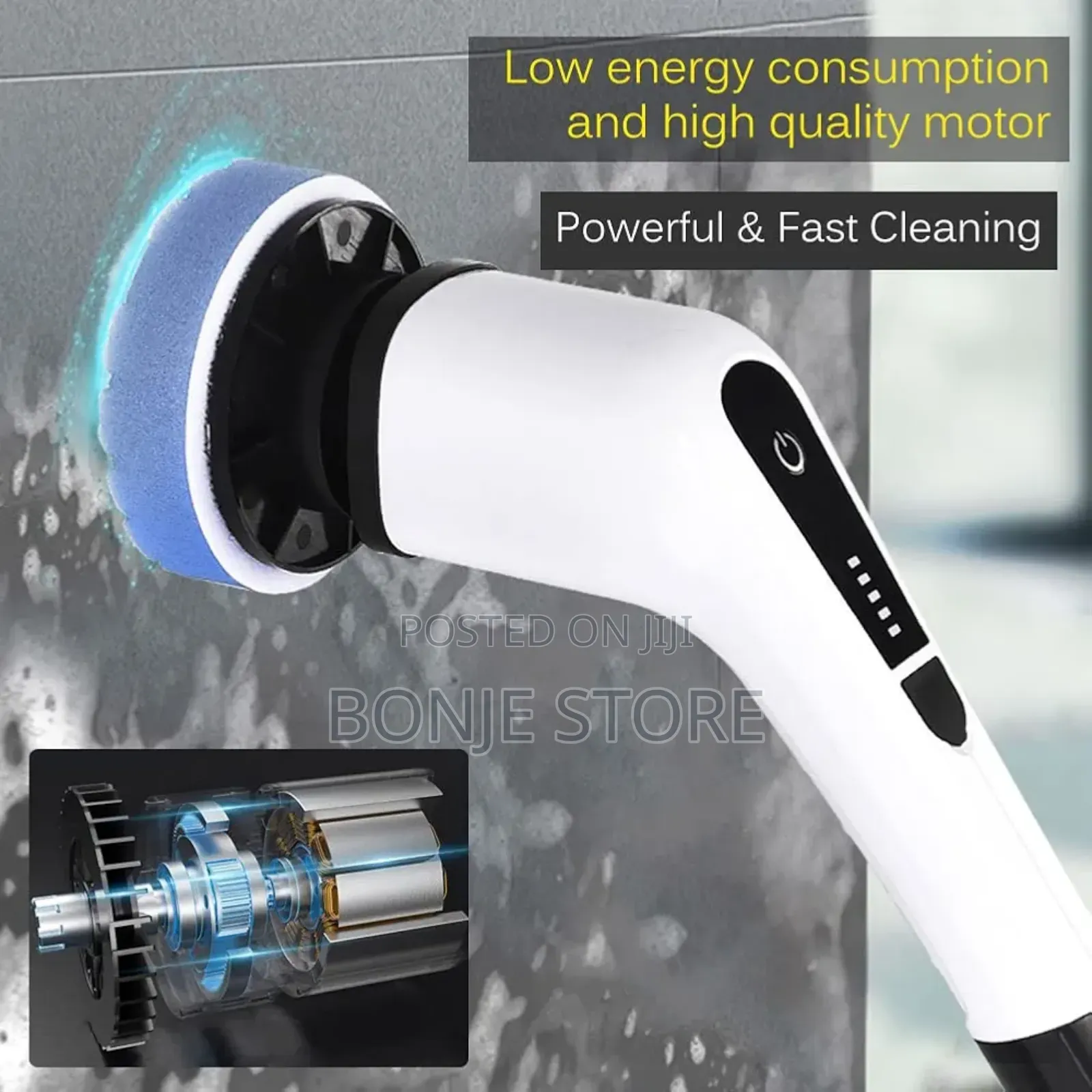 7 in 1 Electric Spin Scrubber - 7 Replaceable Cleaning Brush