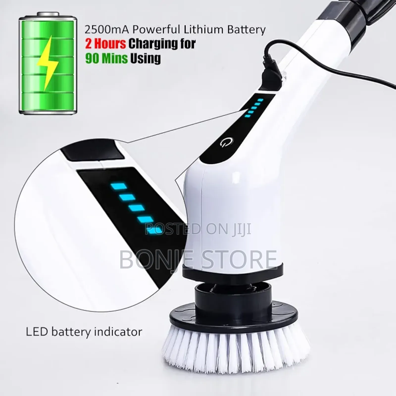 7 in 1 Electric Spin Scrubber - 7 Replaceable Cleaning Brush