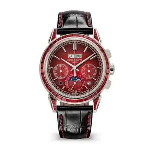 Patek Philippe Calendar Chronograph Ruby Gemstones Watch