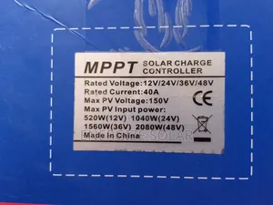 40a Sms Mppt Charge Controller