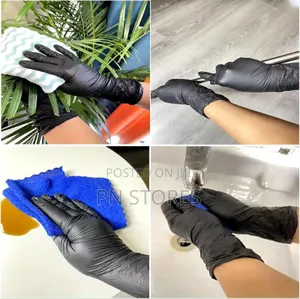 Multipurpose Black Nitrile Powder-Free Gloves (100pcs)