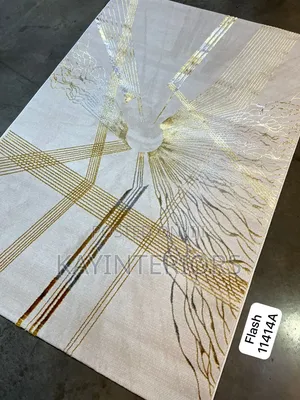 Gold and Cream Turkish Center Rugs