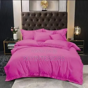 Pink and Gray Plain Duvet Sets