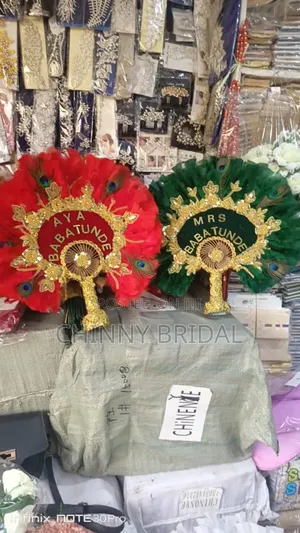 Red and Green Customized Hand Fan