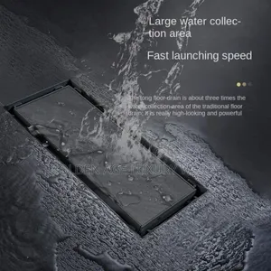 Black Tiles Insert Floor Drain 60cm