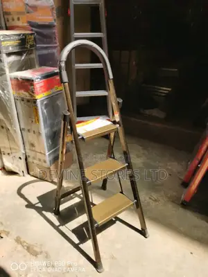 3 Steps Aluminum Golden Ladder
