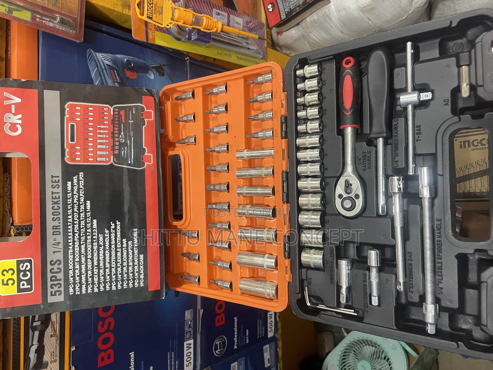 53pcs Socket Set 1/4” Drive