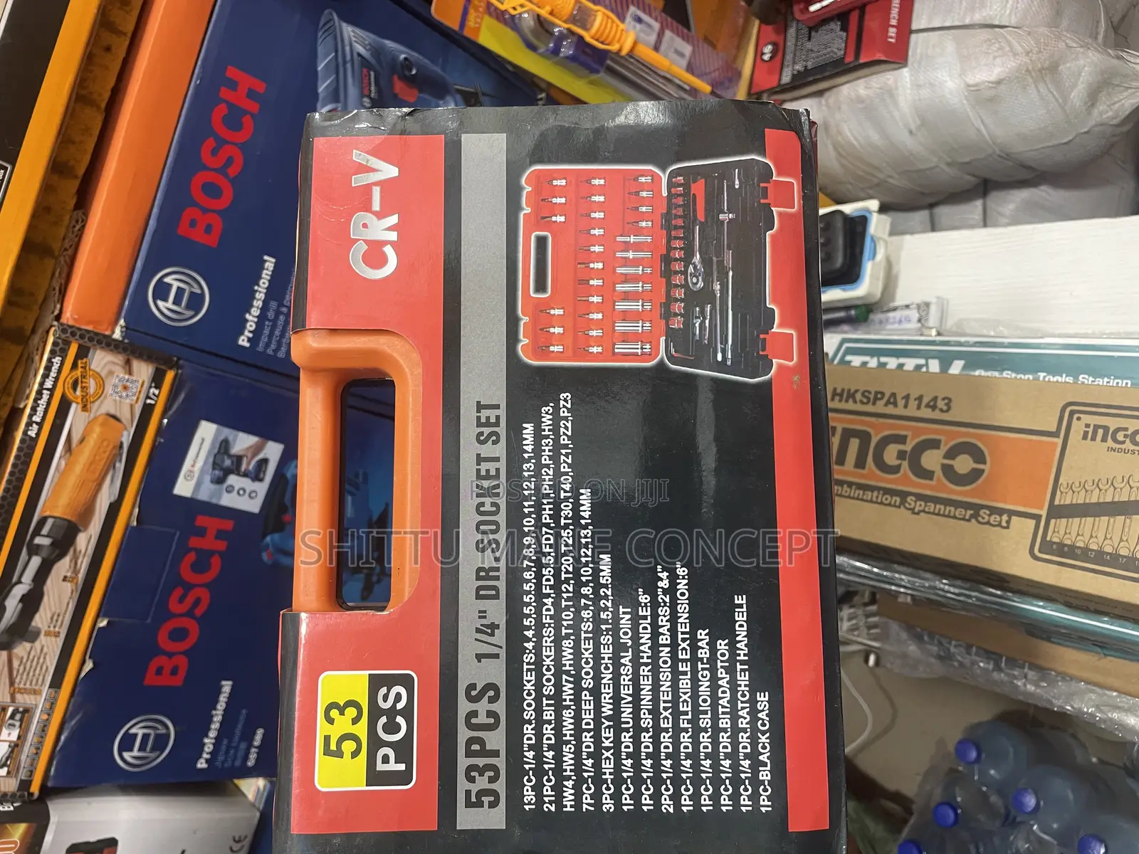 53pcs Socket Set 1/4” Drive