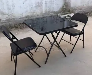 1 Table 2 Chairs With Foam on the Seat for Home and Offices