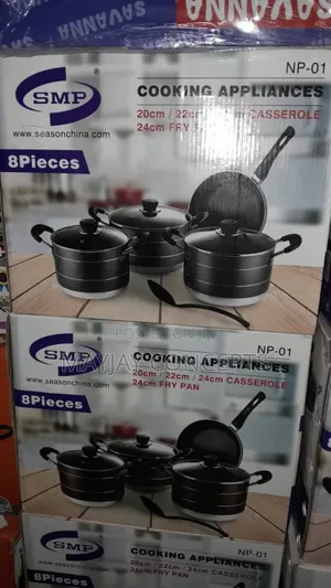 Smp 8pcs Non Stick Pot Plus Frying-pan And Spoon-np 01
