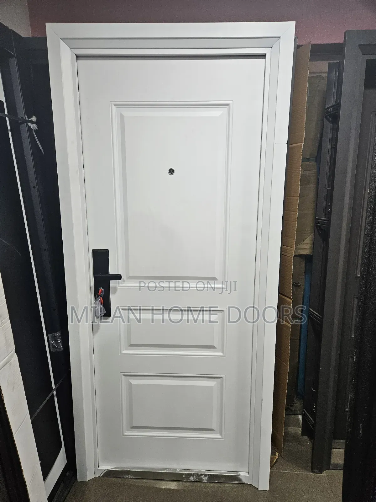 3ft GL White Steel Security Door
