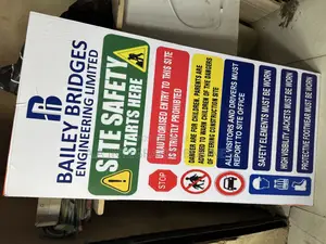 Site Safety Construction Sign With Company Logos 20”By40”