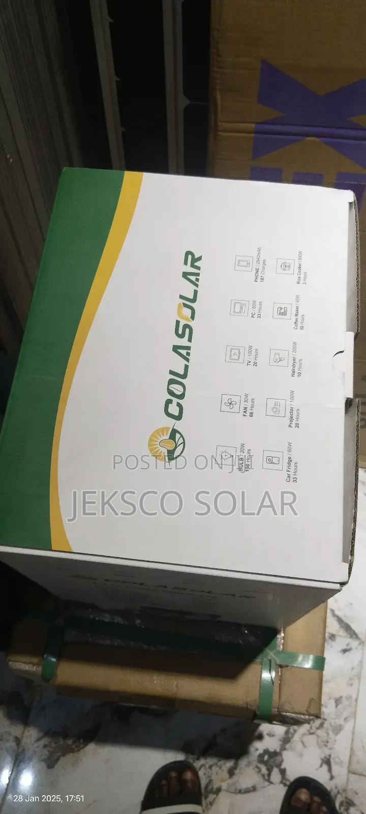 Colasolar 2kw Lithium Battery Solar Generator.