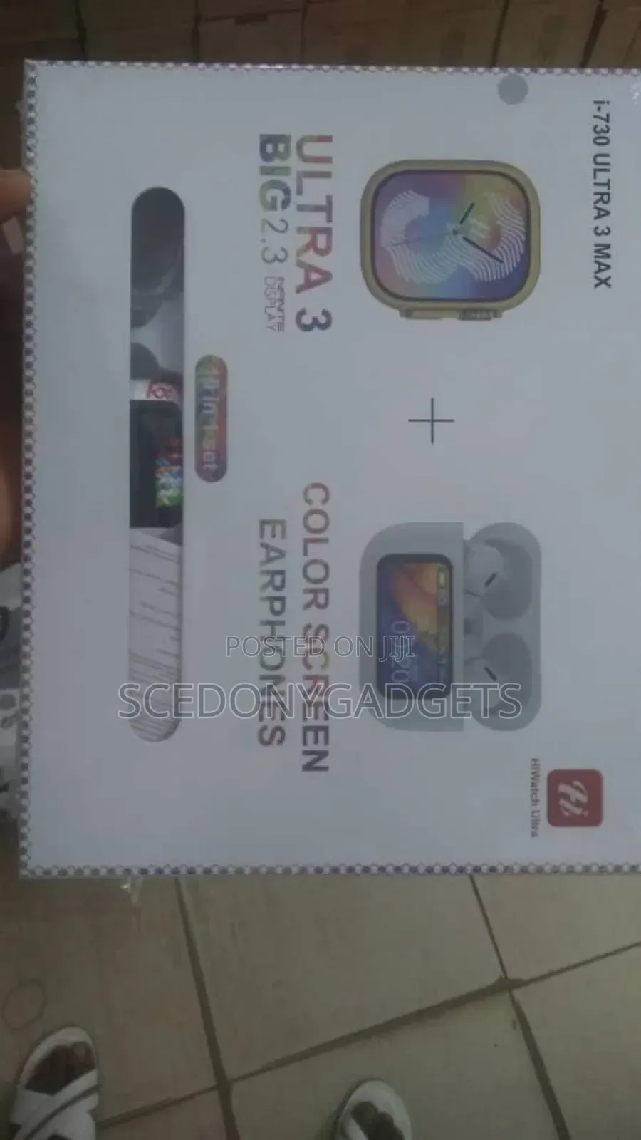 I-730 Ultra 3 Max Smartwatch 10in1 With LCD Earbuds