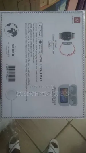 I-730 Ultra 3 Max Smartwatch 10in1 With LCD Earbuds