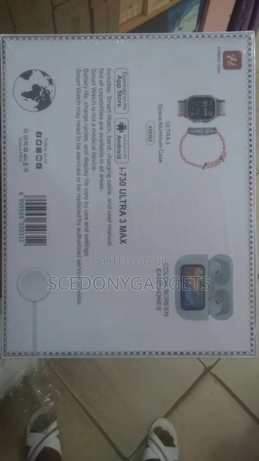 I-730 Ultra 3 Max Smartwatch 10in1 With LCD Earbuds