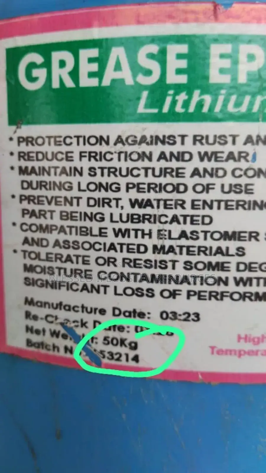 Lithium Grease Ep 2 50kg